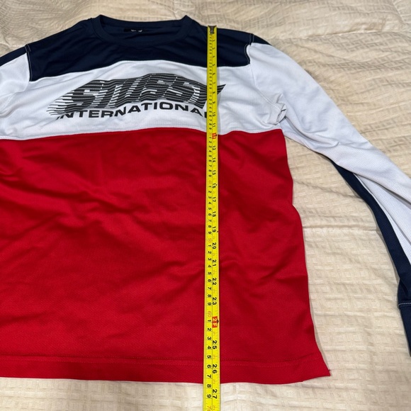 Stussy International Colorblock Long Sleeve Mesh Jersey BMX Skater Tee Size L - Picture 5 of 8